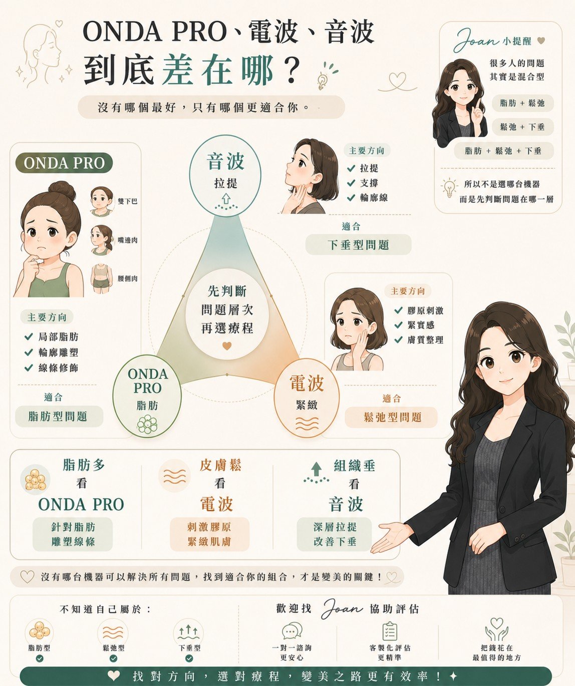 ONDA PRO 電波音波怎麼選比較圖