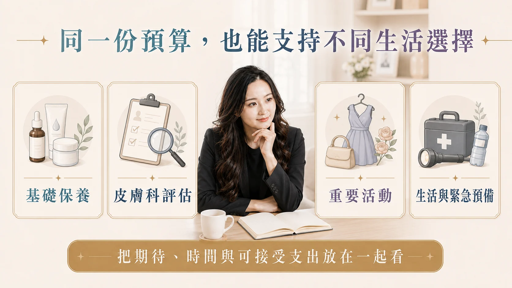同一份預算可支持的皮膚照顧選擇