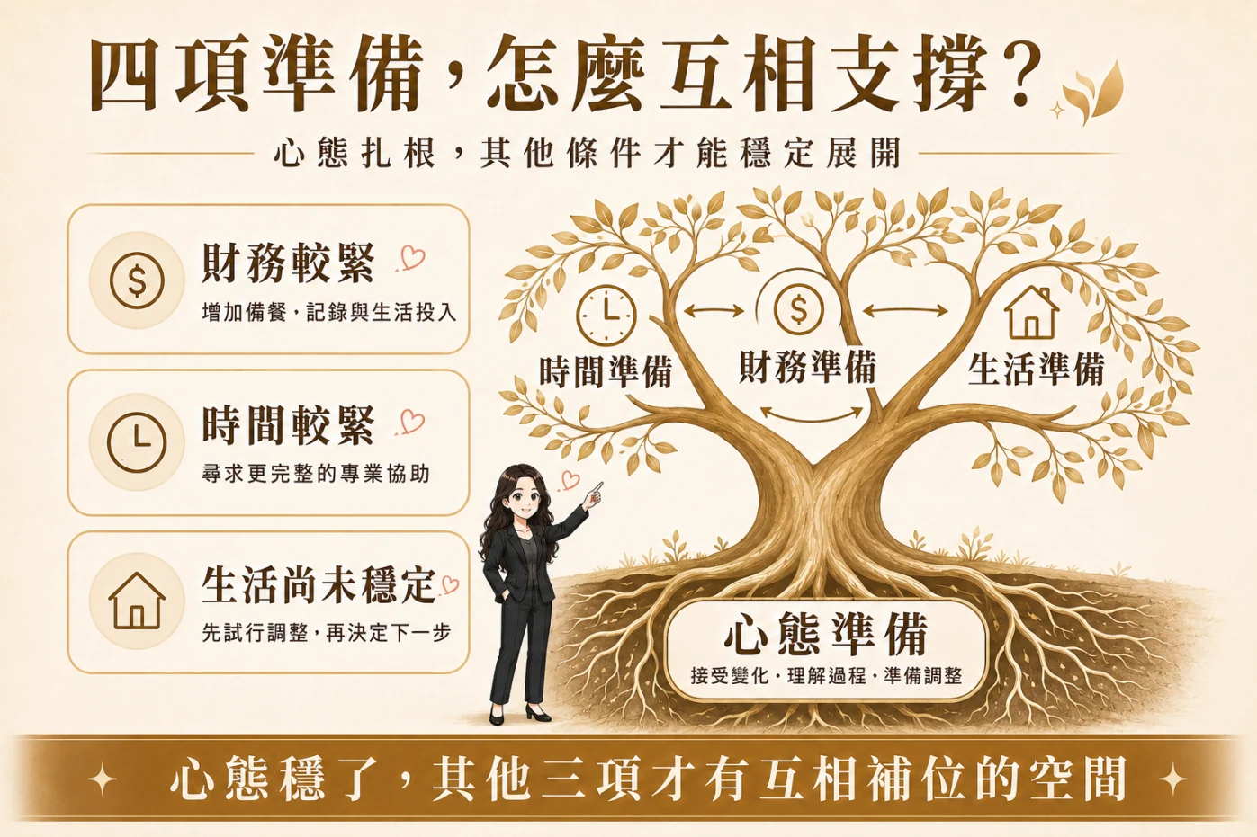 心態作為根系支撐時間財務與生活