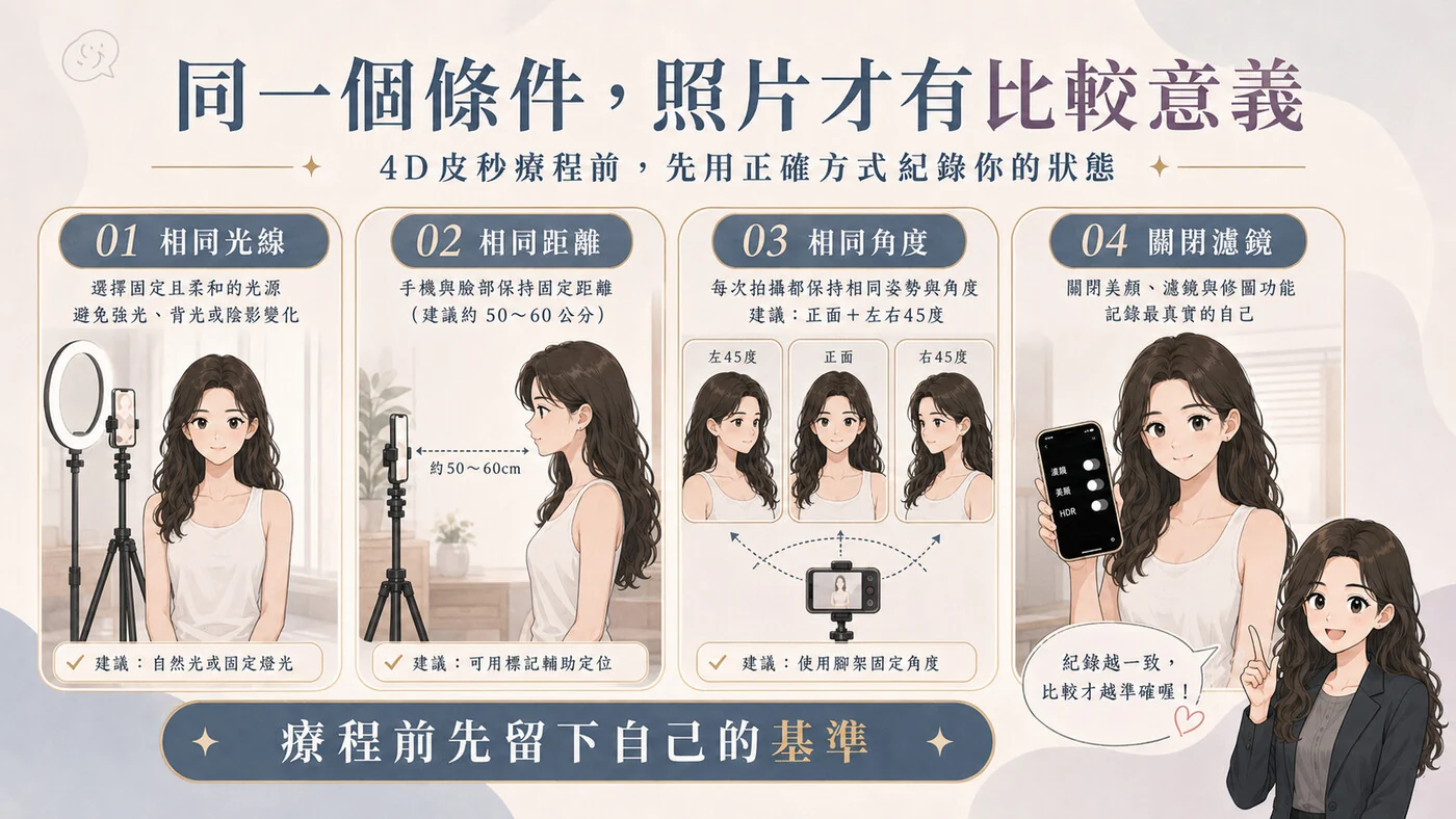 固定拍攝條件的照片追蹤方式