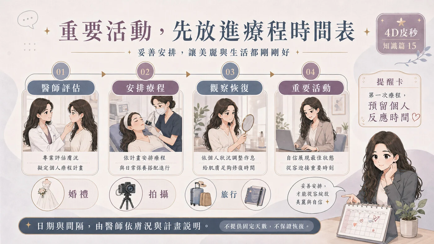 把重要活動放進療程時間表