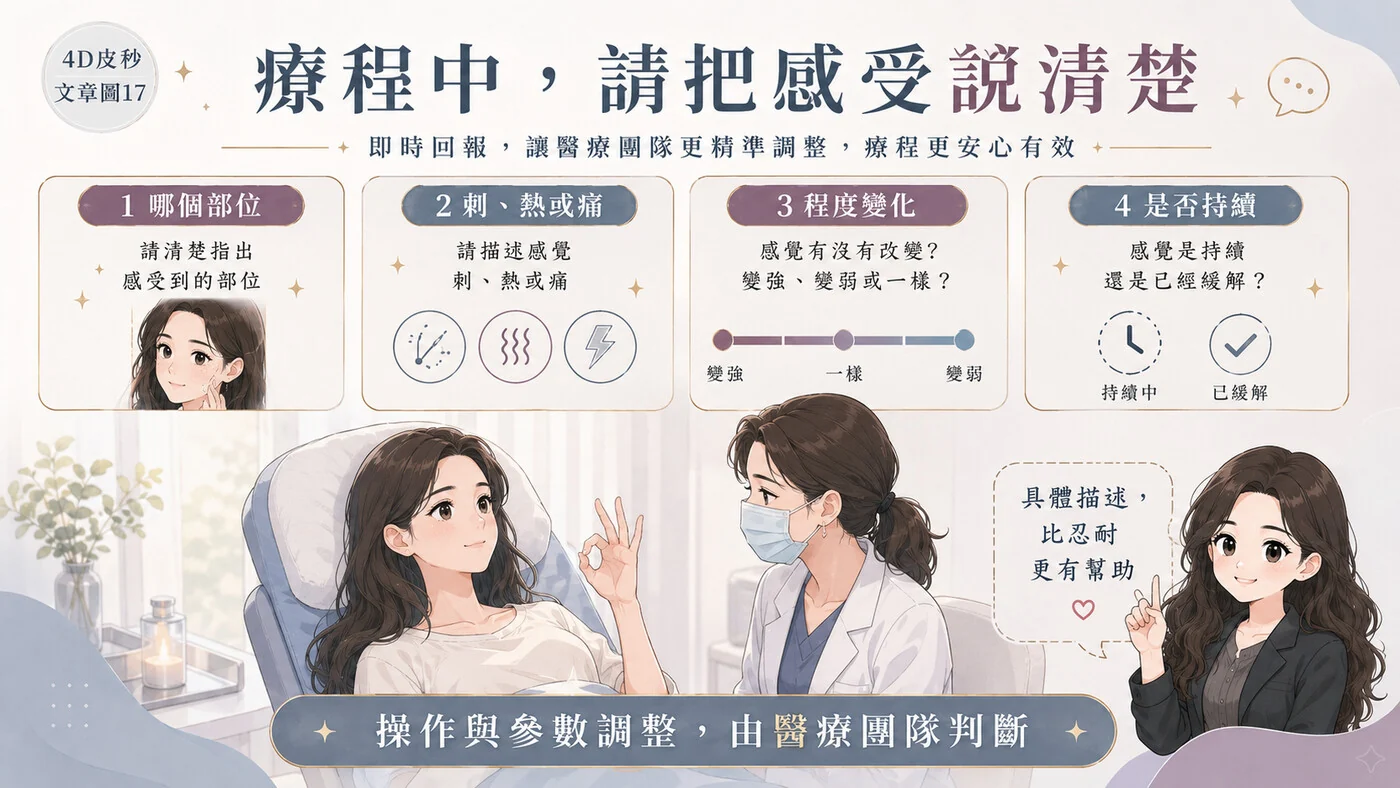 療程中的感受回報方式