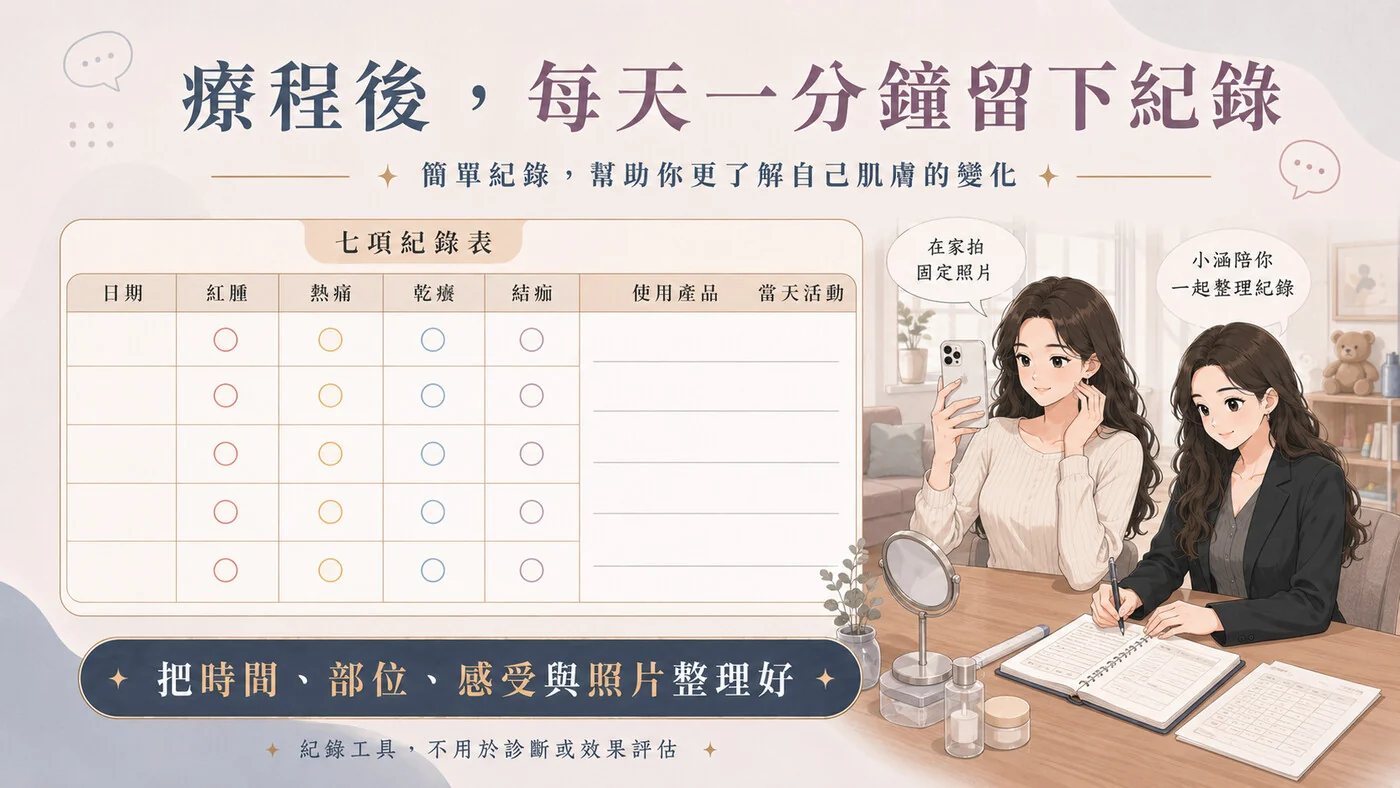 療程後每日反應紀錄表
