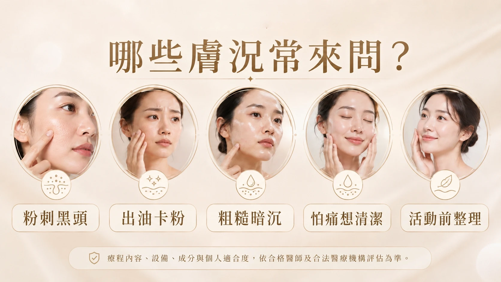 適合評估：常見的 5 種膚況與需求