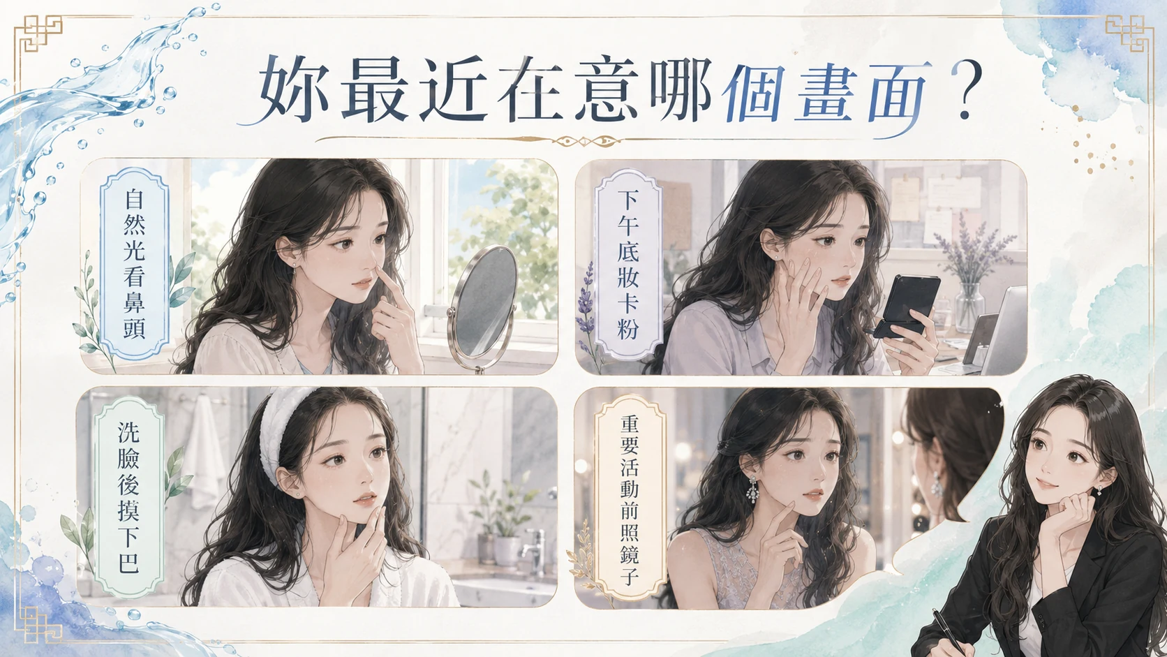 從生活畫面整理在意的膚況