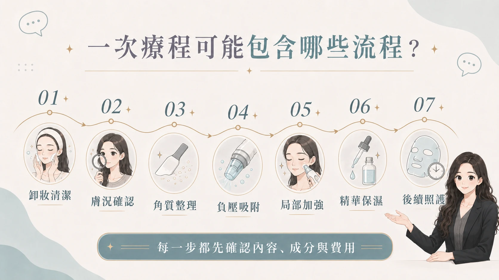 一次療程可能包含的流程