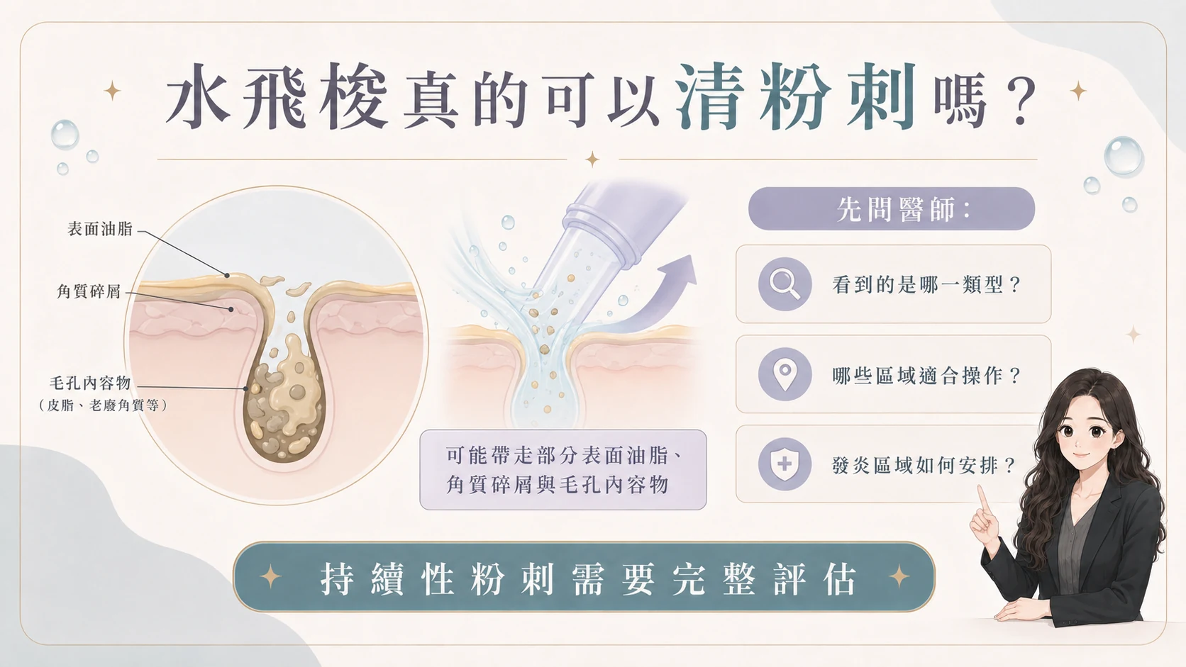 清粉刺前先確認類型與區域