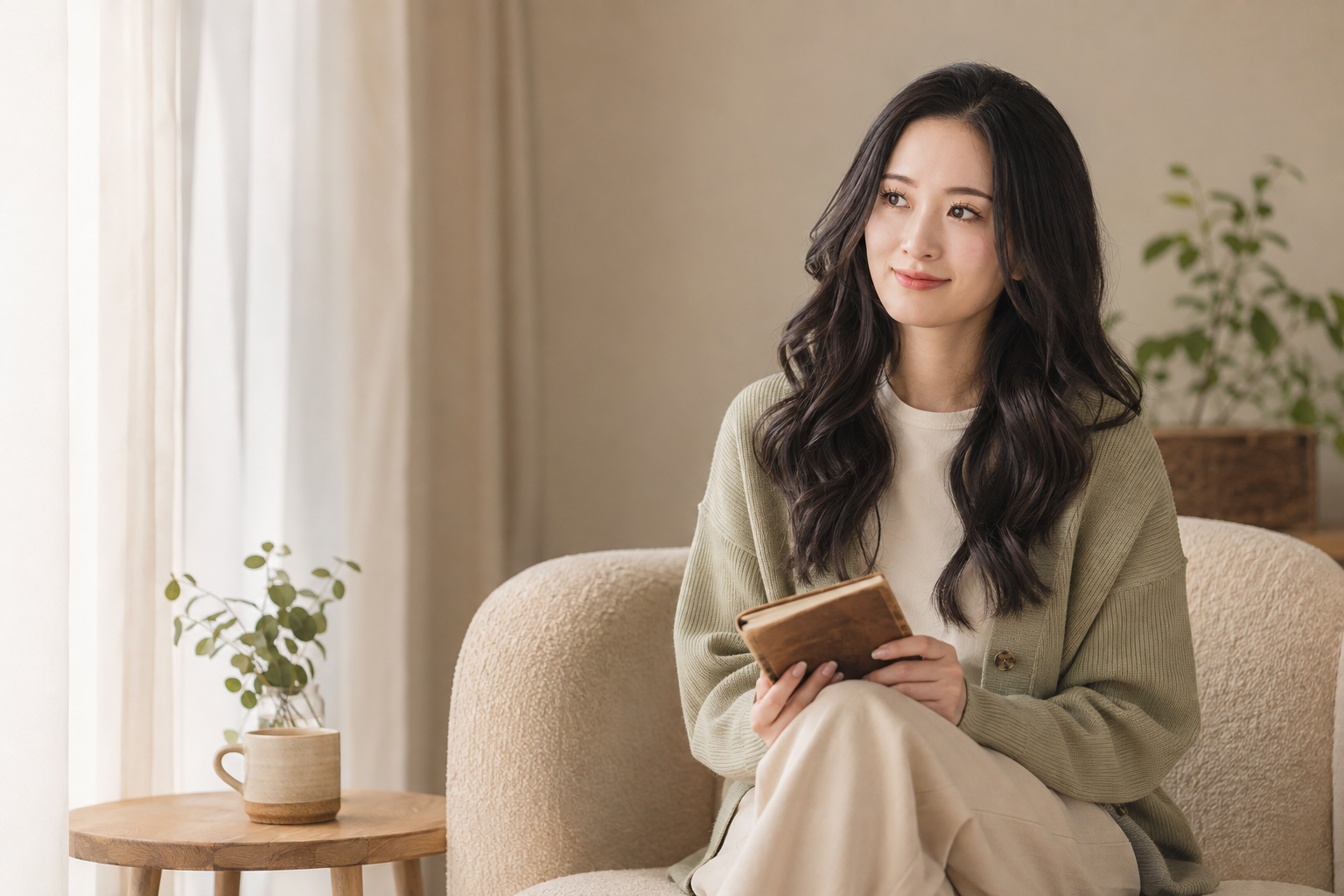 Joan 坐在窗邊回想自己的故事