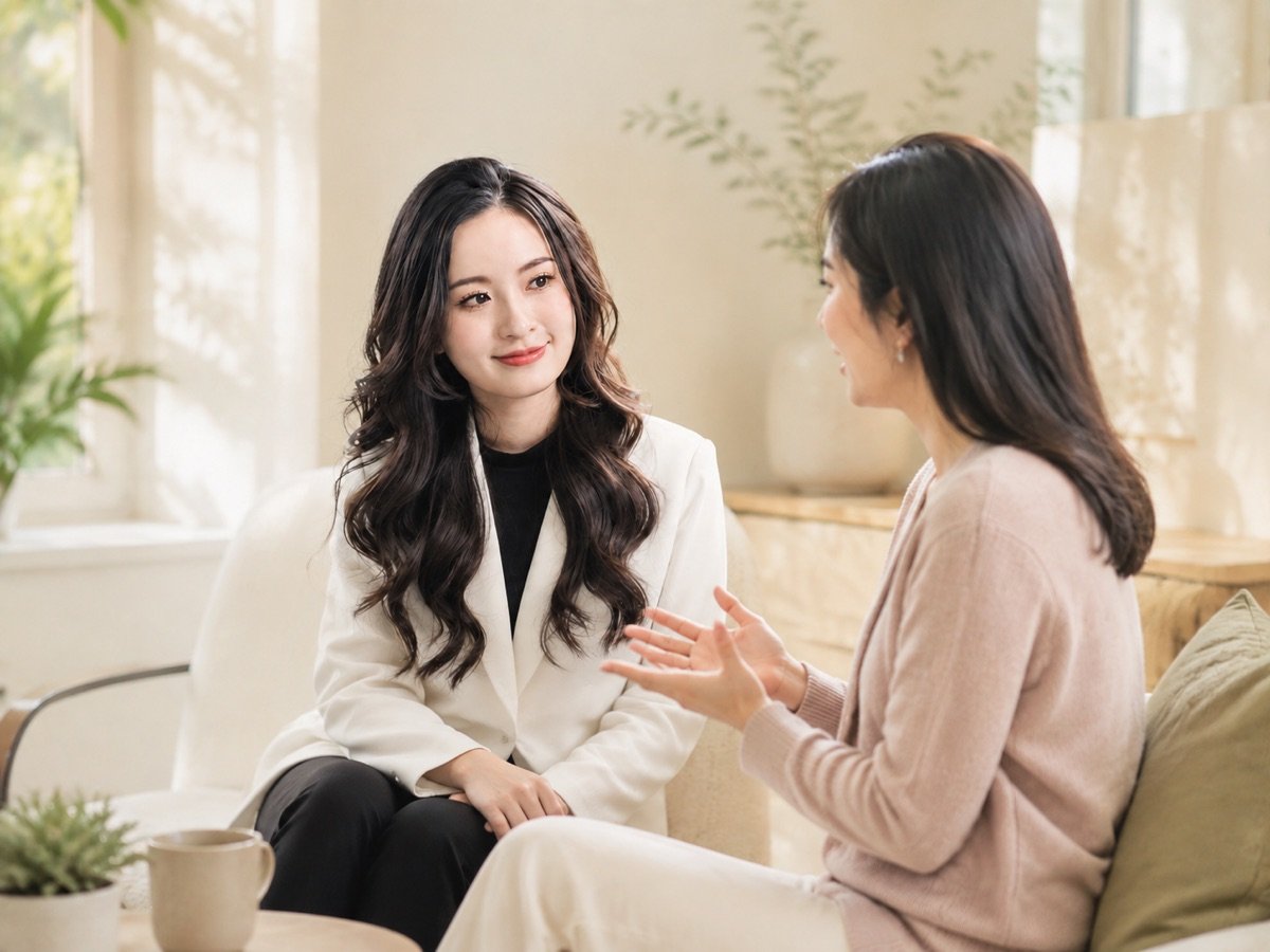 小涵傾聽來訪者說出真正想改變的感受